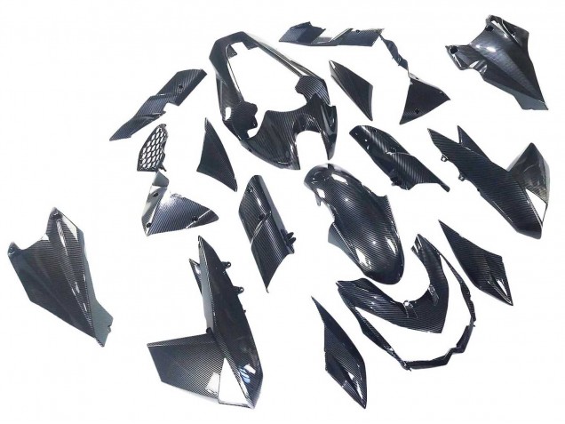 Kawasaki Z1000 Motorrad Verkleidung 2010-2013 - Schwarze Carbonfaser