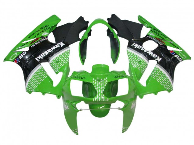 Kawasaki ZX12R Motorrad Verkleidung 2002-2006 - Grun Schwarz Weiss