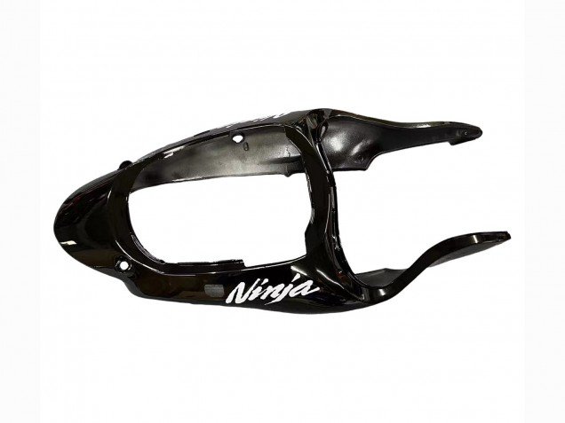 Kawasaki ZX9R Motorrad Verkleidung 2000-2001 - Glanzendes Schwarz Blau Flamme Weiss