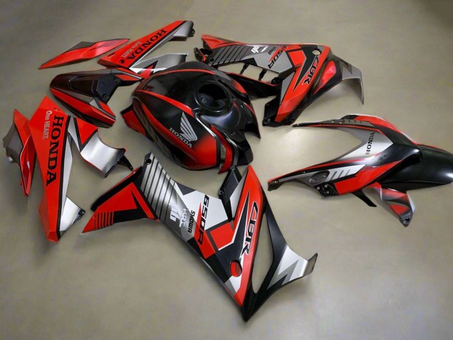 Honda CBR650R Motorrad Verkleidung 2019-2020 - Silber Rot Glanzendes Schwarz
