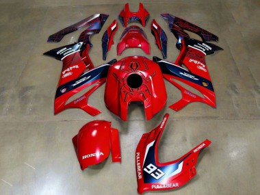 Honda CBR650R Motorrad Verkleidung 2019-2020 - Rot Weiss Dunkel Blau HRC Pull&Bear 93