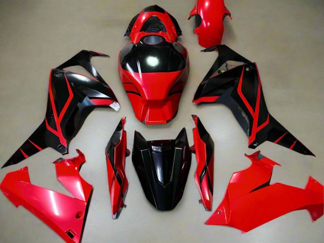 Honda CBR650R Motorrad Verkleidung 2021-2023 - Rot Glanzendes Schwarz Streifen
