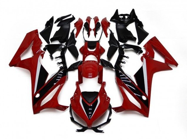 Honda CBR650R Motorrad Verkleidung 2021-2023 - Kastanienbraun Rot Glanzendes Schwarz