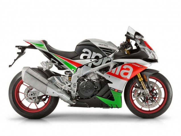 Aprilia RSV4 1000 Motorrad Verkleidung 2009-2015 - Silber Rot Schwarz Grun