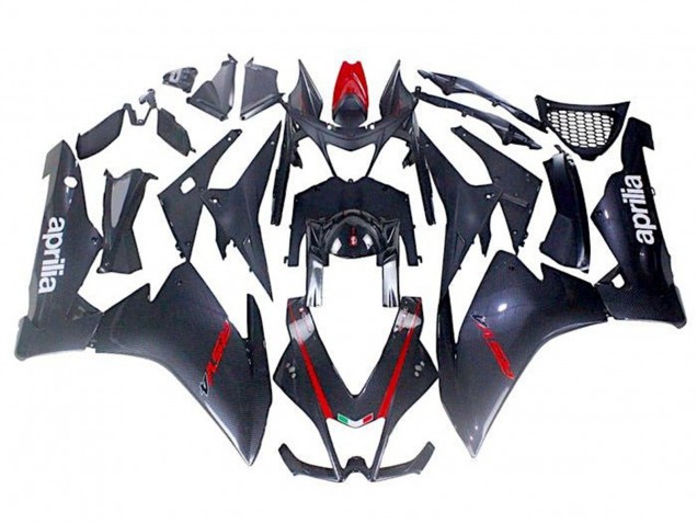 Aprilia RSV4 1000 Motorrad Verkleidung 2009-2015 - Schwarz Kunstkohlefaser Rot