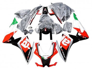 Aprilia RSV4 1000 Motorrad Verkleidung 2016-2020 - Rot Schwarz Silber Grun
