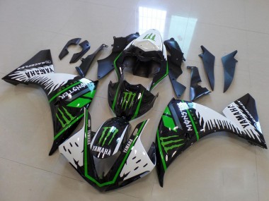 Yamaha YZF R1 Motorrad Verkleidung 2009-2011 - Weiss Blau Schwarz Grun Monster