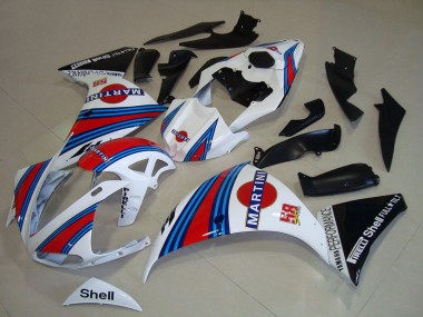 Yamaha YZF R1 Motorrad Verkleidung 2009-2011 - Weiss Blau Rot Schwarz Martini