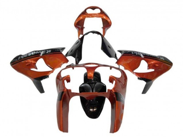 Kawasaki ZX9R Motorrad Verkleidung 2002-2003 - Orange Schwarz