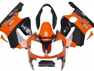 Kawasaki ZX12R Motorrad Verkleidung 2002-2006 - Orange Schwarz Elf Bridgestone