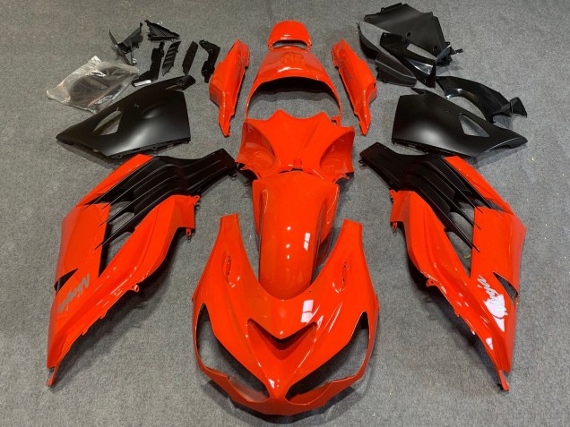 Kawasaki ZX14R ZZR1400 Motorrad Verkleidung 2012-2024 - Rot Matt Schwarz