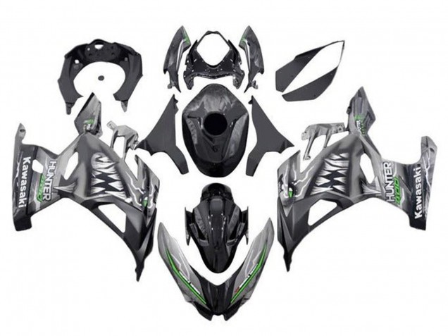 Kawasaki Ninja 400 Motorrad Verkleidung 2018-2024 - Nardo Grau Schwarz Hai