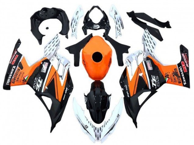Kawasaki Ninja 400 Motorrad Verkleidung 2018-2024 - Orange Weiss Schwarz