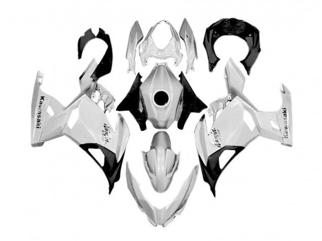 Kawasaki Ninja 400 Motorrad Verkleidung 2018-2024 - Weiss Silber Schwarz