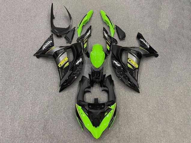 Kawasaki Ninja 650 EX650 Motorrad Verkleidung 2017-2019 - Grun Gelb Grau Schwarz