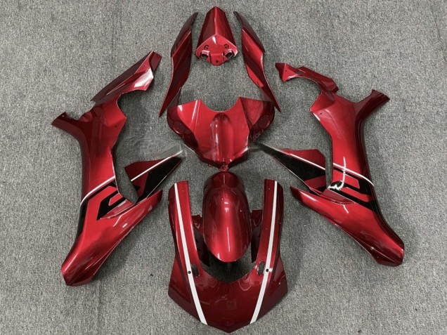 Yamaha YZF R1 Motorrad Verkleidung 2015-2019 - Rot Weiss Schwarz
