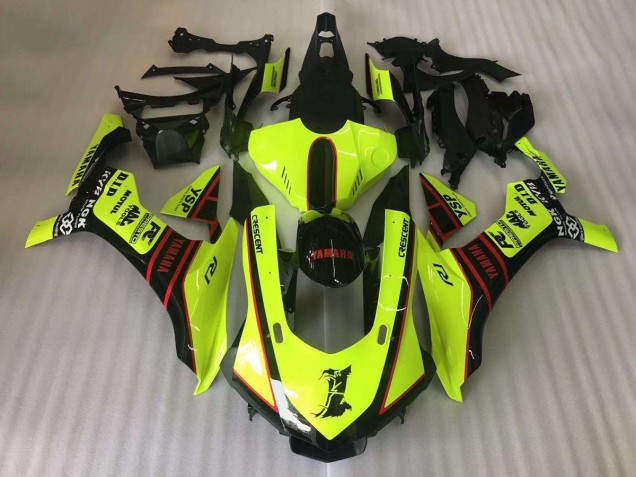 Yamaha YZF R1 Motorrad Verkleidung 2015-2019 - Gelb Rot Schwarz Motul YSP