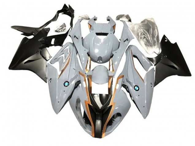 BMW S1000RR Motorrad Verkleidung 2015-2016 - Nardo Grau Gold Matt Schwarz