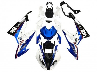 BMW S1000RR Motorrad Verkleidung 2017-2018 - Weiss Blau Schwarz