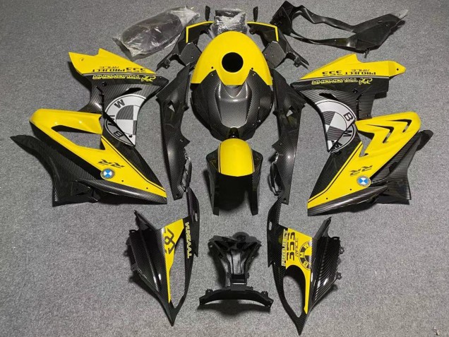 BMW S1000RR Motorrad Verkleidung 2017-2018 - Gelb Kunst Carbonfaser