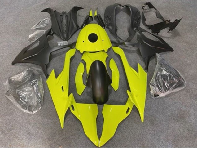 BMW S1000RR Motorrad Verkleidung 2019-2022 - Neon Gelb Matt Schwarz