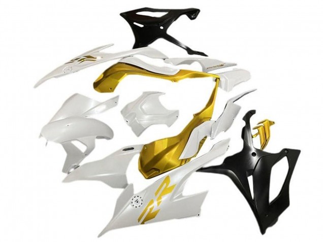 BMW S1000RR Motorrad Verkleidung 2019-2022 - Weiss Gold Matt Schwarz