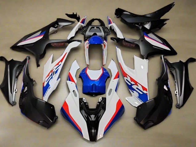 BMW S1000RR Motorrad Verkleidung 2019-2022 - Weiss Rot Blau Schwarz