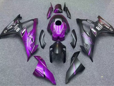 BMW S1000RR Motorrad Verkleidung 2019-2022 - Matt Schwarz Lila
