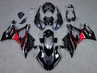 BMW S1000RR Motorrad Verkleidung 2019-2022 - Schwarz Dunkel rot