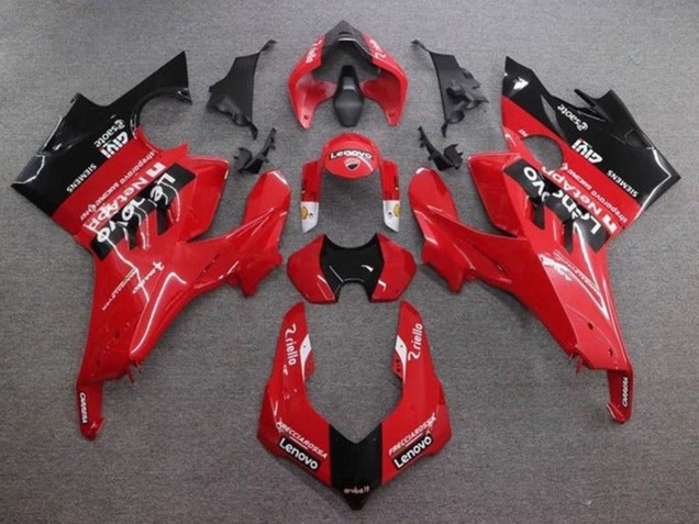Ducati Panigale V4 V4S Motorrad Verkleidung 2020-2021 - Rot Glanzendes Schwarz Lenovo