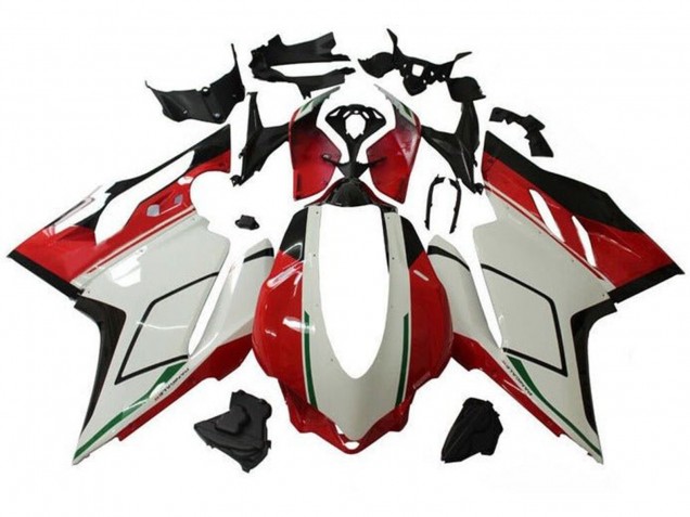 Ducati 959/1299 Motorrad Verkleidung 2015-2020 - Weiss Rot Grun Glanzendes Schwarz