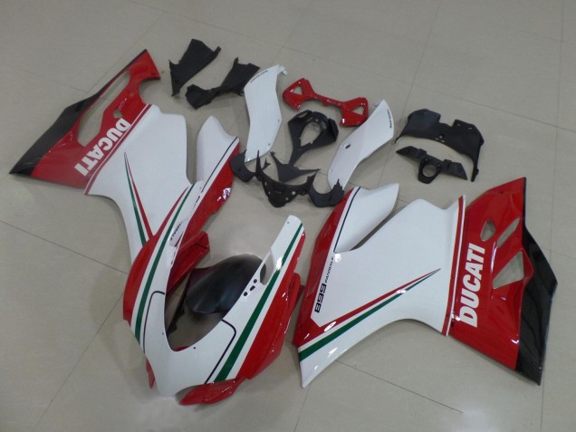 Ducati Panigale 899 Motorrad Verkleidung 2011-2014 - Weiss Rot Grun Glanzendes Schwarz