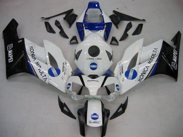 Honda CBR1000RR Motorrad Verkleidung 2004-2005 - Weiss Blau Glanzendes Schwarz Konica Minolta