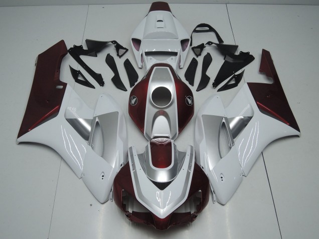 Honda CBR1000RR Motorrad Verkleidung 2006-2007 - Weiss Silber Glanzendes Schwarz