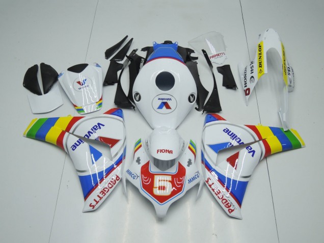Honda CBR1000RR Motorrad Verkleidung 2008-2011 - Weiss Blau Rot ValvoLinie Farbrad