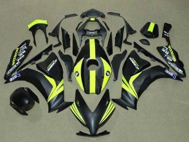 Honda CBR1000RR Motorrad Verkleidung 2012-2016 - Matt Schwarz Gelb Streifen