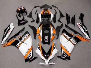 Honda CBR1000RR Motorrad Verkleidung 2012-2016 - Weiss Orange Glanzendes Schwarz