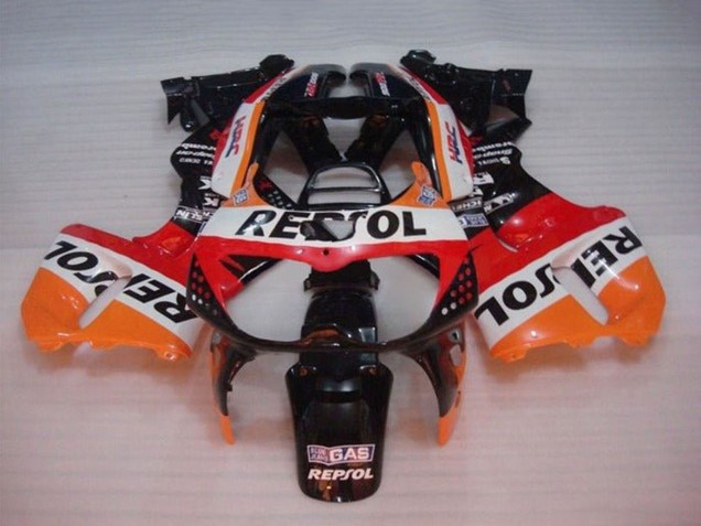 Honda CBR900RR 893 Motorrad Verkleidung 1994-1995 - Orange Weiss Rot Glanzendes Schwarz Repsol