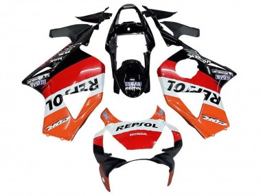 Honda CBR900RR 954 Motorrad Verkleidung 2002-2003 - Weiss Orange Rot Glanzendes Schwarz Repsol