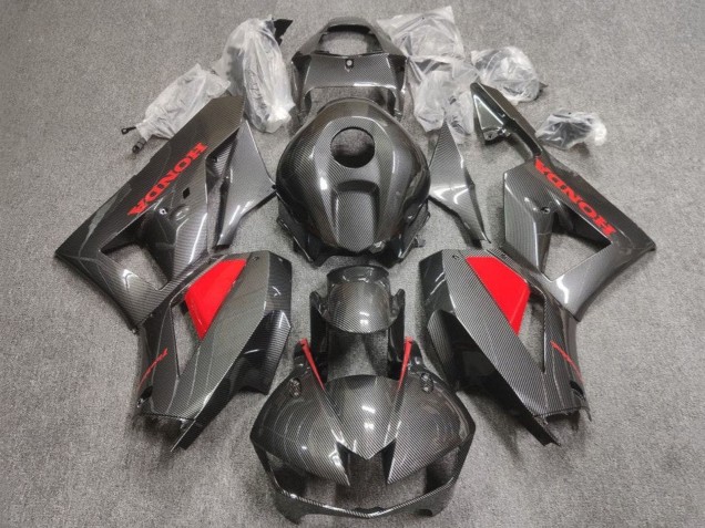 Honda CBR600RR Motorrad Verkleidung 2013-2023 - Kunst Carbonfaser Rot