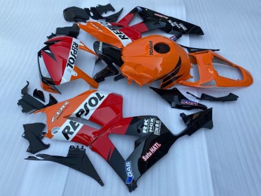 Honda CBR600RR Motorrad Verkleidung 2013-2023 - Orange Weiss Rot Glanzendes Schwarz Repsol