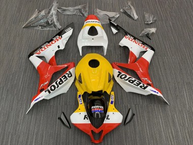Honda CBR600RR Motorrad Verkleidung 2007-2008 - Gelb Weiss Rot Glanzendes Schwarz Repsol HRC