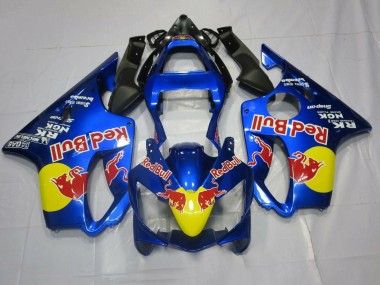 Honda CBR600 F4i Motorrad Verkleidung 2001-2003 - Blau Gelb Red Bull