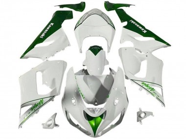 Kawasaki ZX6R Motorrad Verkleidung 2005-2006 - Weiss Grun