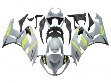 Kawasaki ZX6R Motorrad Verkleidung 2009-2012 - Grau Gelb Schwarz