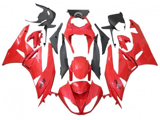 Kawasaki ZX6R Motorrad Verkleidung 2009-2012 - Rot