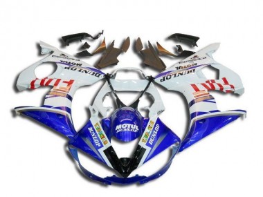 Yamaha YZF R6 Motorrad Verkleidung 2003-2004 - Weiss Blau Rot Fiat Motul Dunlop Michelin