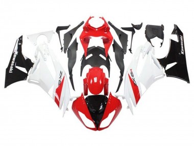 Kawasaki ZX6R Motorrad Verkleidung 2009-2012 - Rot Weiss Schwarz