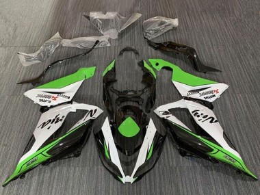 Kawasaki ZX6R Motorrad Verkleidung 2013-2018 - Grun Weiss Schwarz