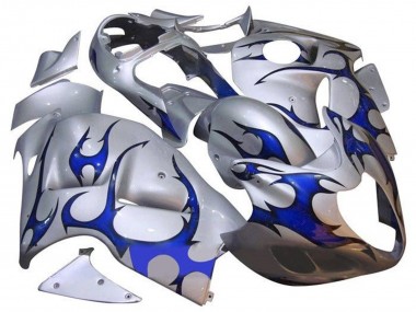 Suzuki GSXR1000 Motorrad Verkleidung 1996-2007 - Silber Blau Tribal
